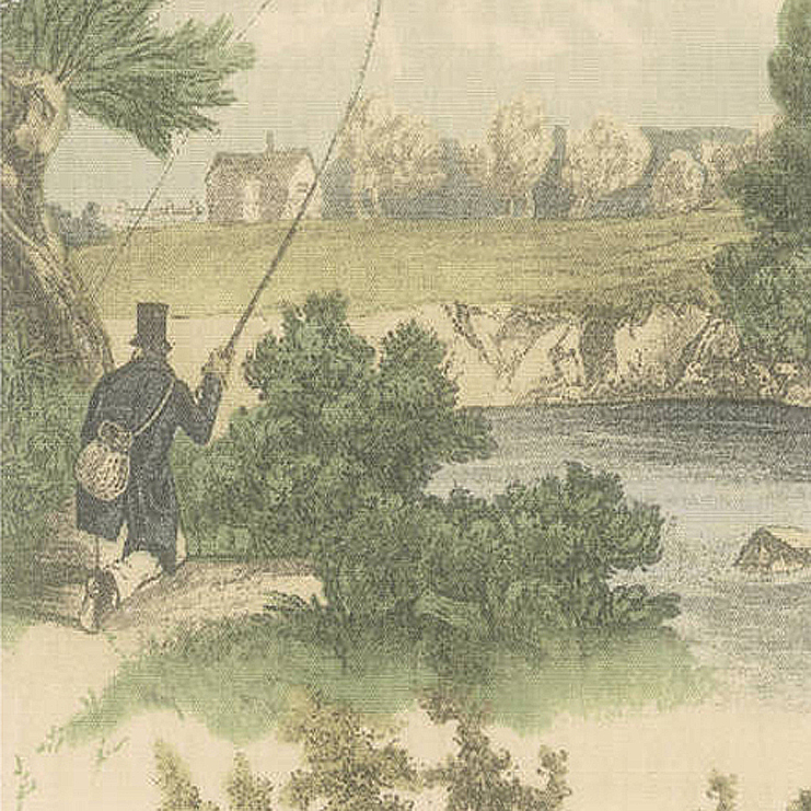 Фото Ткань портьерная с рисунком - Крупный декор - стиль Английский - Бежевый - Купить в Интернет-магазине