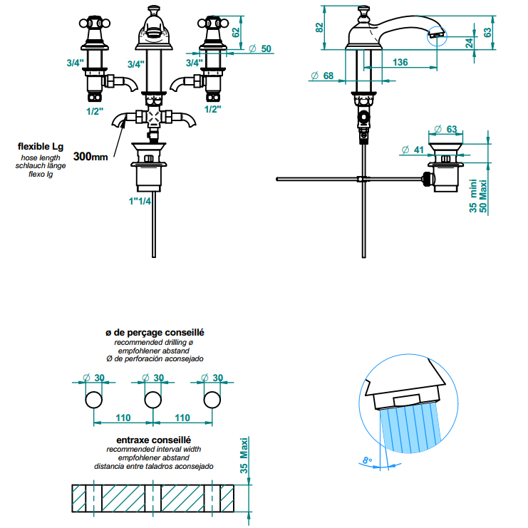 Фото Смеситель для раковины - стиль Европейский - Купить в Интернет-магазине