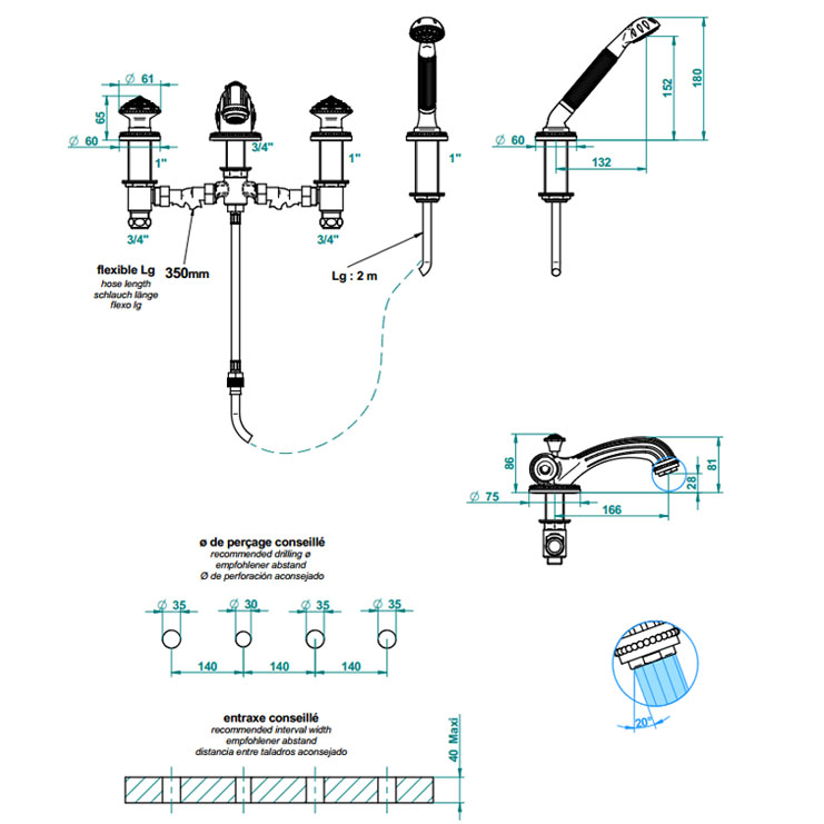 Фото Смеситель для душа и ванны - стиль Европейский - Купить в Интернет-магазине