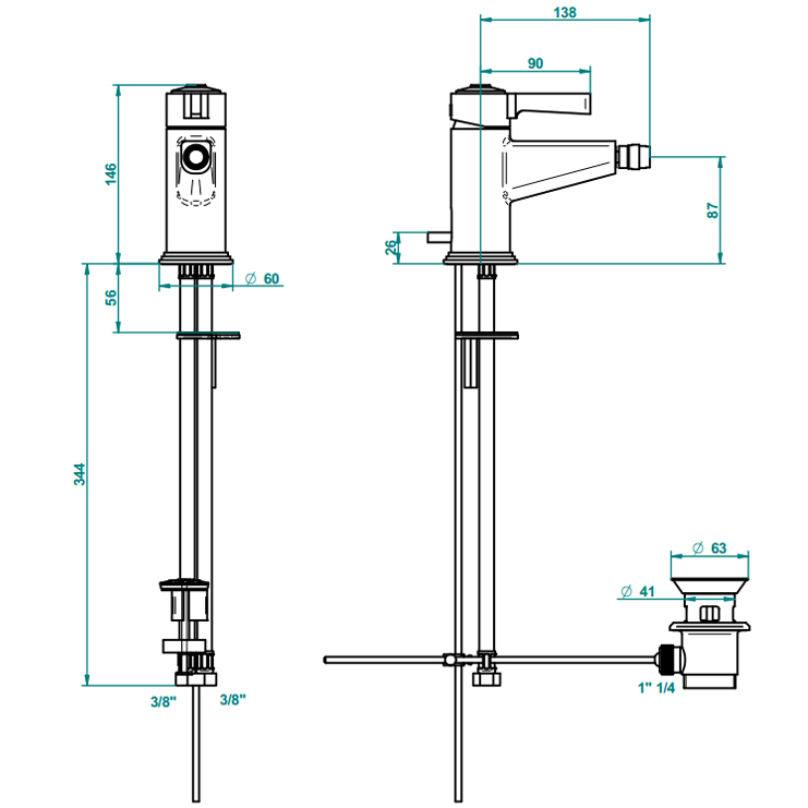 Фото Смеситель для биде - стиль Европейский - Купить в Интернет-магазине Фото Смеситель для биде - стиль Европейский - Купить в Интернет-магазине