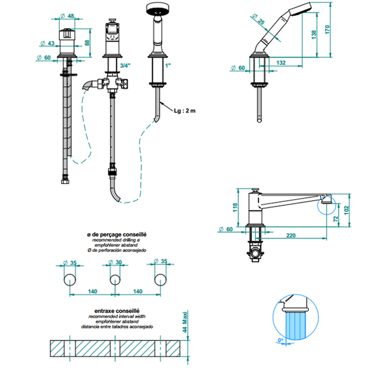 Фото Смеситель для душа и ванны - стиль Европейский - Купить в Интернет-магазине