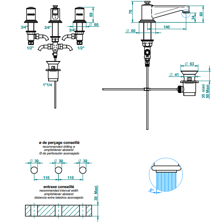 Фото Смеситель для душа и ванны - стиль Европейский - Купить в Интернет-магазине