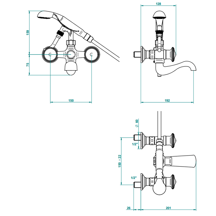Фото Смеситель для раковины - стиль Европейский - Купить в Интернет-магазине