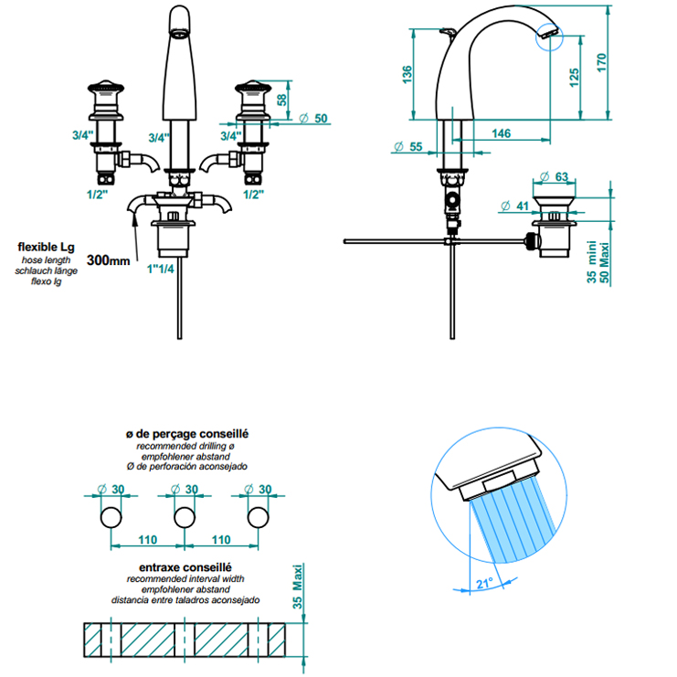 Фото Смеситель для раковины - стиль Европейский - Купить в Интернет-магазине