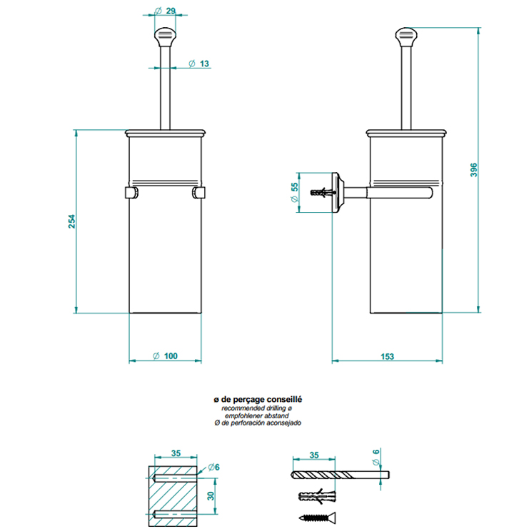 Фото Ершик для унитаза - стиль Европейский - Купить в Интернет-магазине