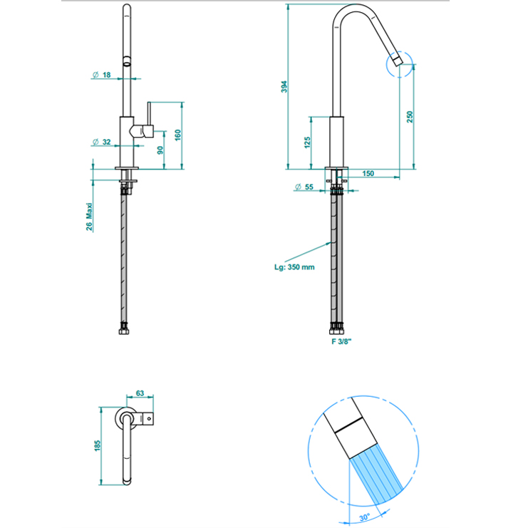 Фото Смеситель для раковины - стиль Современный - Купить в Интернет-магазине