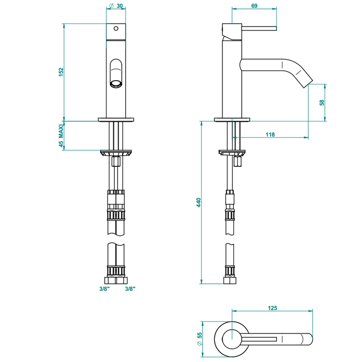 Фото Смеситель для раковины - стиль Современный - Купить в Интернет-магазине
