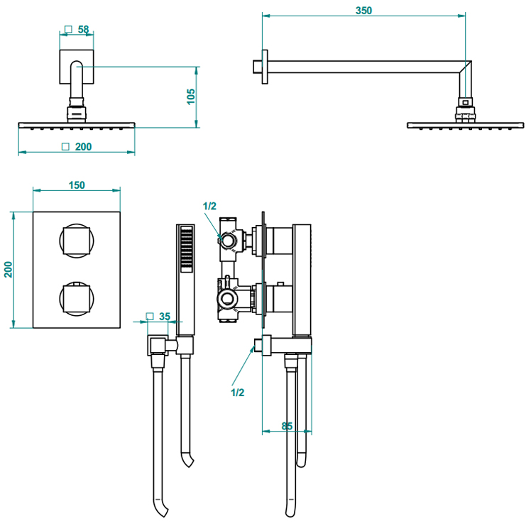 Фото Смеситель для душа и ванны - стиль Современный - Купить в Интернет-магазине Фото Смеситель для душа и ванны - стиль Современный - Купить в Интернет-магазине