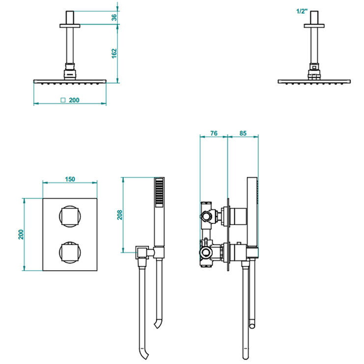 Фото Смеситель для душа и ванны - стиль Современный - Купить в Интернет-магазине Фото Смеситель для душа и ванны - стиль Современный - Купить в Интернет-магазине