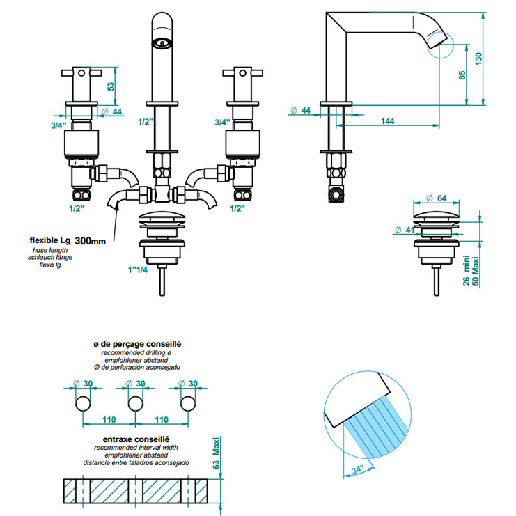 Фото Смеситель для раковины - стиль Современный - Купить в Интернет-магазине