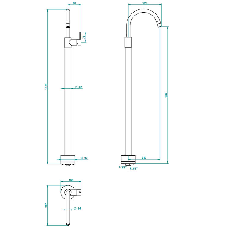 Фото Смеситель для раковины - стиль Современный - Купить в Интернет-магазине