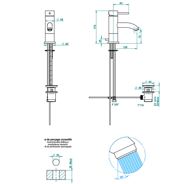 Фото Смеситель для раковины - стиль Современный - Купить в Интернет-магазине