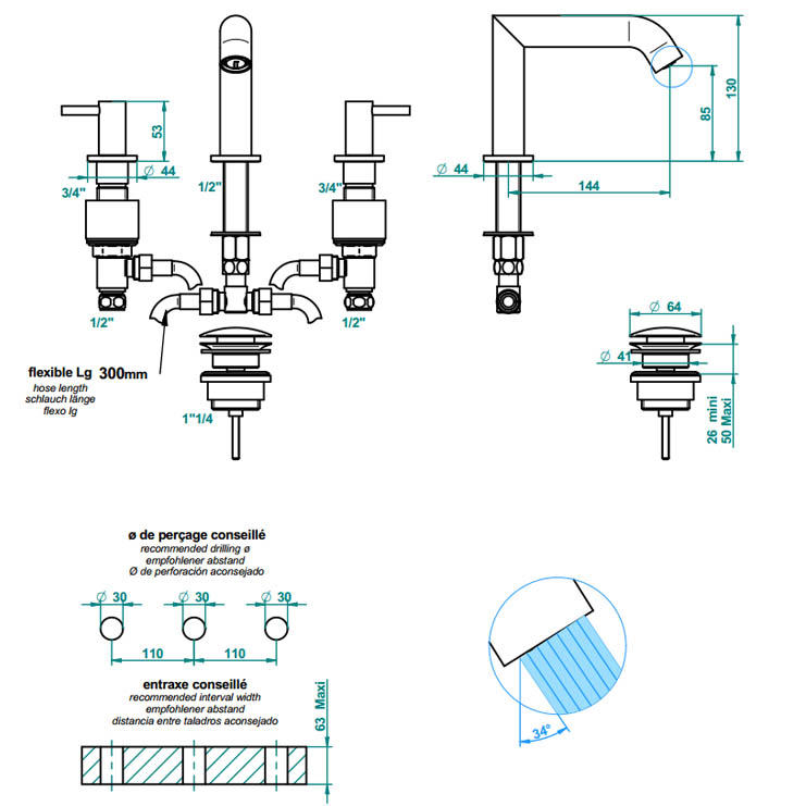 Фото Смеситель для раковины - стиль Современный - Купить в Интернет-магазине