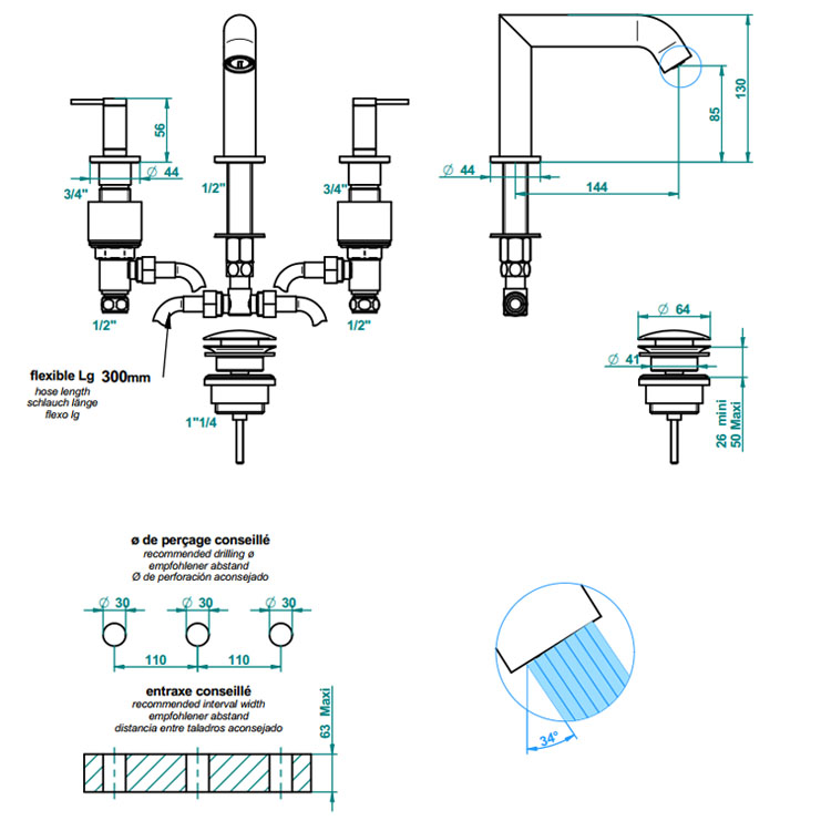 Фото Смеситель для раковины - стиль Современный - Купить в Интернет-магазине
