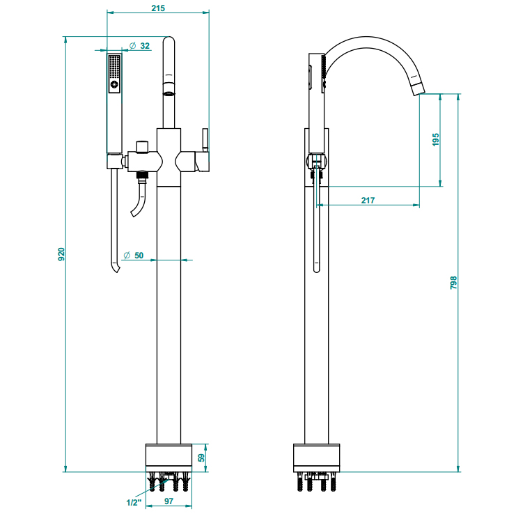 Фото Смеситель для душа и ванны - стиль Современный - Купить в Интернет-магазине Фото Смеситель для душа и ванны - стиль Современный - Купить в Интернет-магазине
