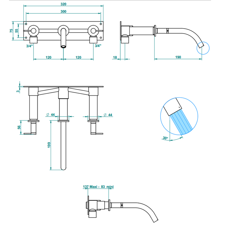 Фото Смеситель для раковины - стиль Современный - Купить в Интернет-магазине