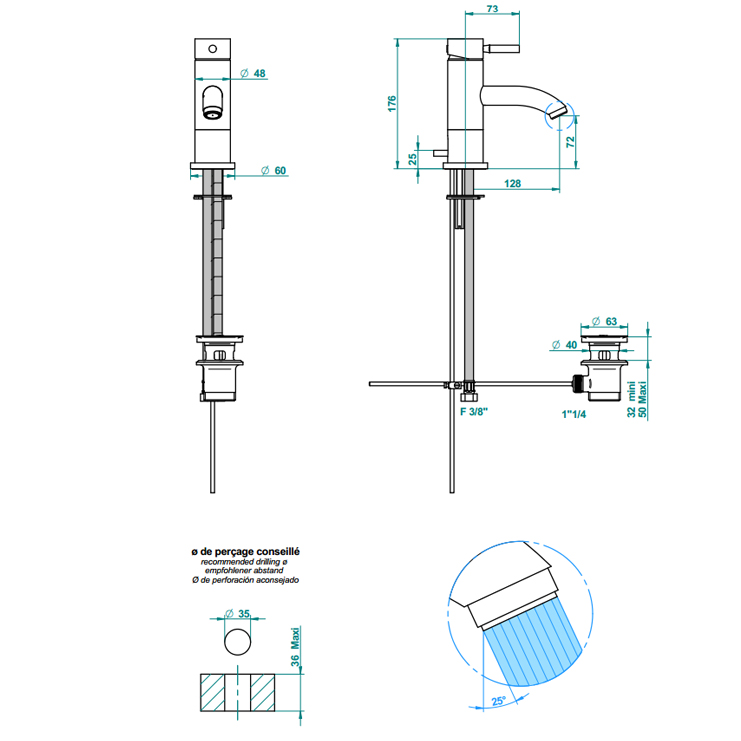 Фото Смеситель для раковины - стиль Современный - Купить в Интернет-магазине