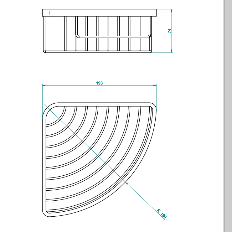 Фото Полка-мыльница, решетка для ванной - стиль Современный - Купить в Интернет-магазине