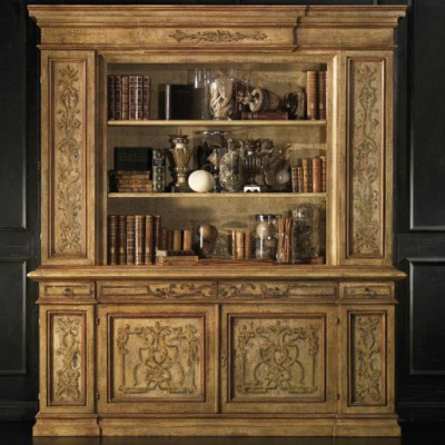 Фото Шкаф книжный/библиотека - стиль Тоскана - Для кабинета - Купить в Интернет-магазине