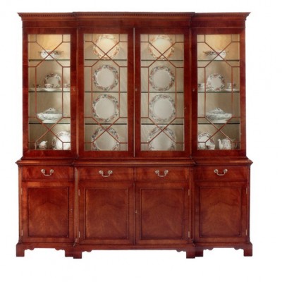 Фото Витрина широкая - стиль Английская классика - Для гостиной - Со стеклянными дверями - Titchmarsh & Goodwin - English Classics - Купить в Интернет-магазине