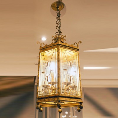 Фото Фонарь - стиль Американская классика - Стеклянный - Купить в Интернет-магазине