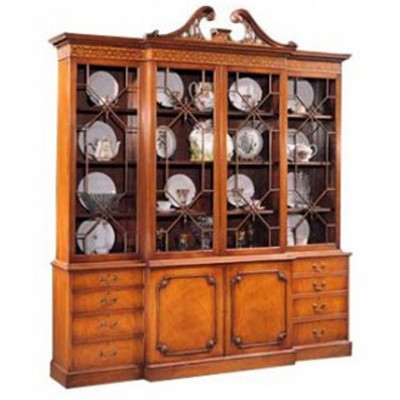 Фото Витрина широкая - стиль Английская классика - Для гостиной - Со стеклянными дверями - Bevan Funnell - Shard Mahogany - Купить в Интернет-магазине