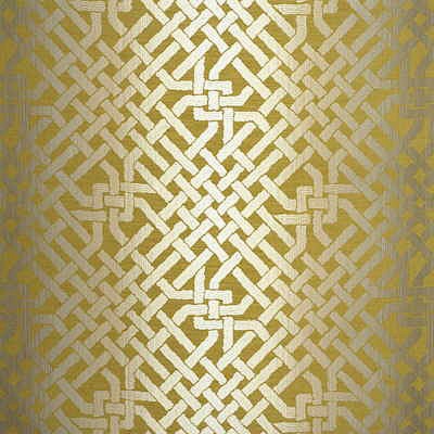 Фото Ткань портьерная с рисунком - Орнамент - стиль Современный - Желтый - Купить в Интернет-магазине
