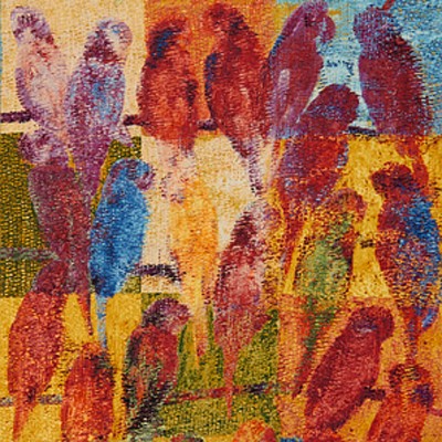 Фото Ткань портьерная с рисунком - Крупный декор - стиль Английский - Красный - Купить в Интернет-магазине