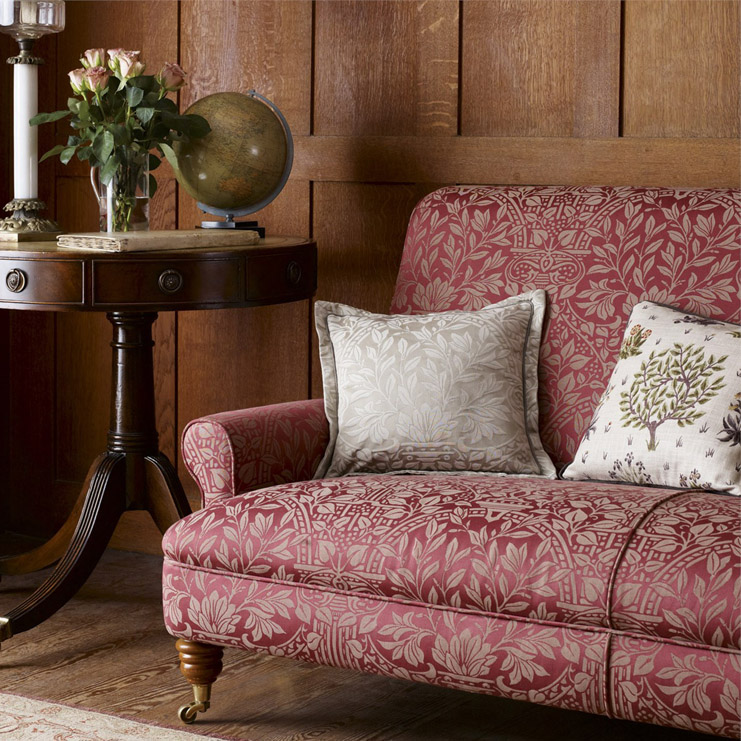 Фото Ткань портьерная с рисунком - Орнамент - стиль Английский - Зеленый - Купить в Интернет-магазине