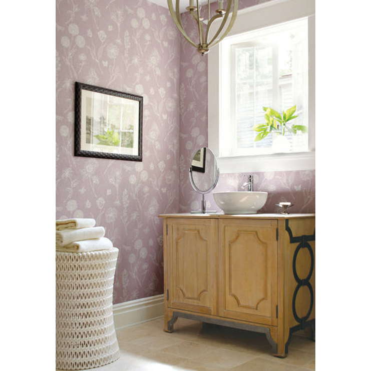 Фото Обои с рисунком - Цветы - стиль Американский - Бежевые - Купить в Интернет-магазине