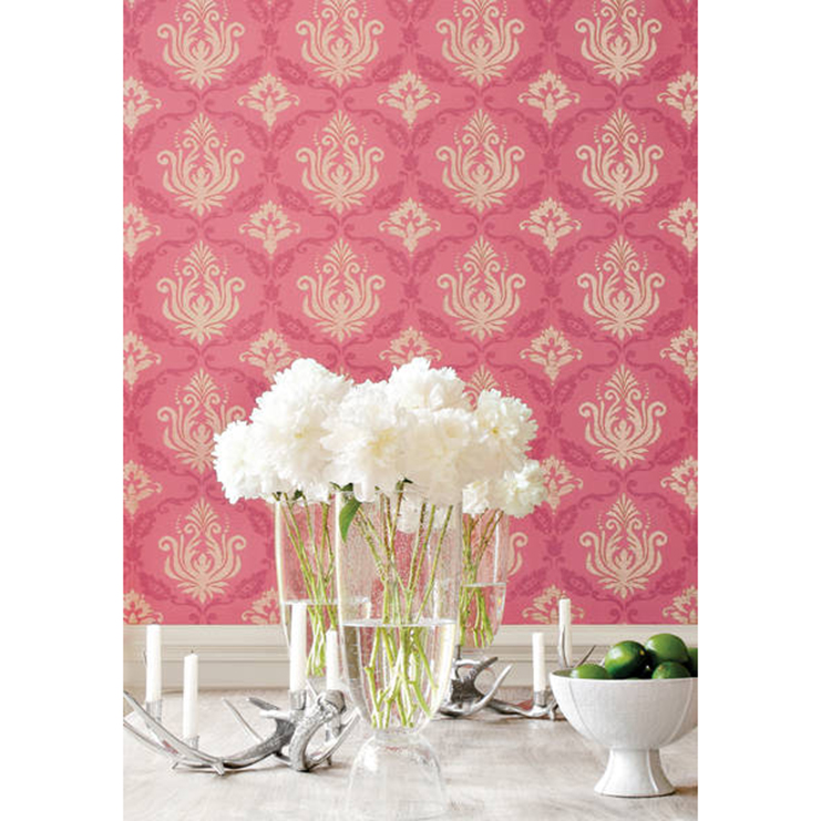 Фото Обои с рисунком - Дамаск - стиль Американский - Коричневые - Купить в Интернет-магазине