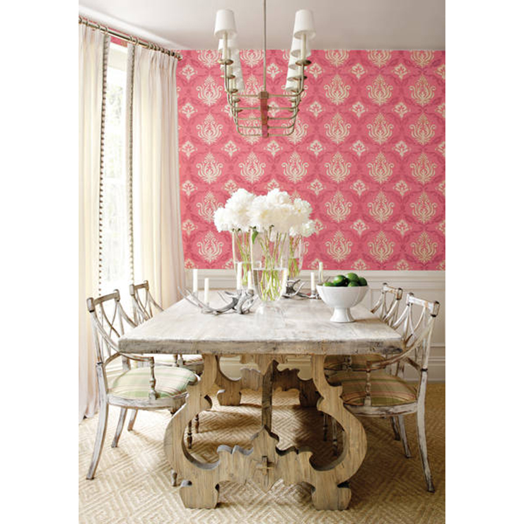 Фото Обои с рисунком - Дамаск - стиль Американский - Коричневые - Купить в Интернет-магазине