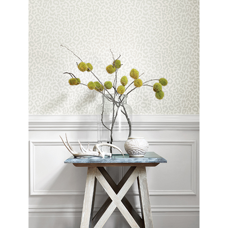 Фото Обои с рисунком - Анималистический принт - стиль Американский - Серебристые - Купить в Интернет-магазине