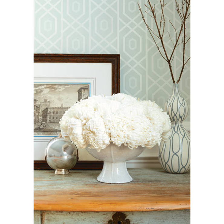 Фото Обои с рисунком - Орнамент - стиль Американский - Зеленые - Купить в Интернет-магазине