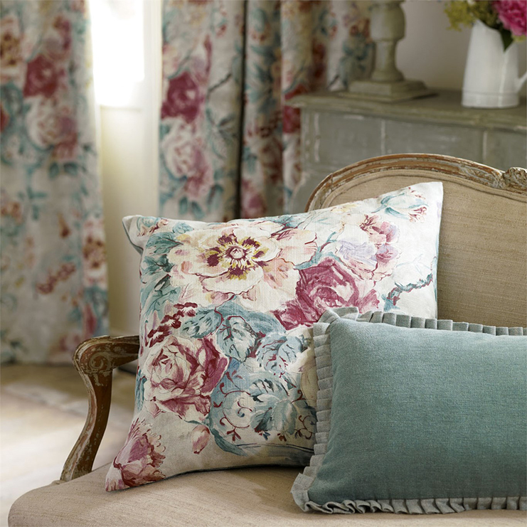 Фото Ткань портьерная с рисунком - Цветы - стиль Английский - Купить в Интернет-магазине