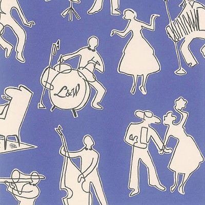 Фото Обои с рисунком - Крупный декор - стиль Английская классика - Синие - Купить в Интернет-магазине