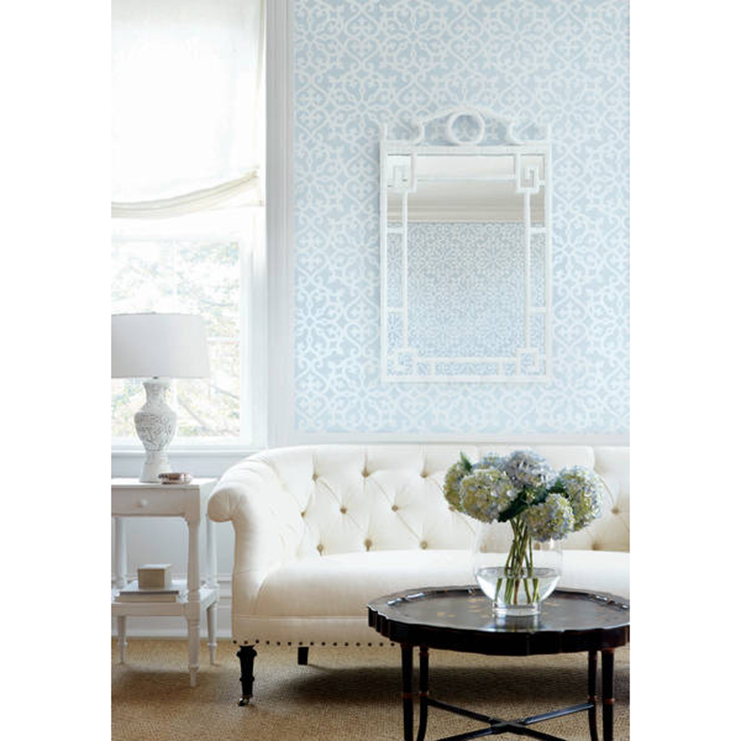 Фото Обои с рисунком - Орнамент - стиль Американский - Светло-серые - Купить в Интернет-магазине