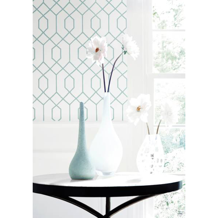 Фото Обои с рисунком - Орнамент - стиль Американский - Белые - Купить в Интернет-магазине