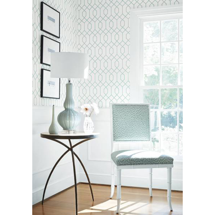 Фото Обои с рисунком - Орнамент - стиль Американский - Белые - Купить в Интернет-магазине