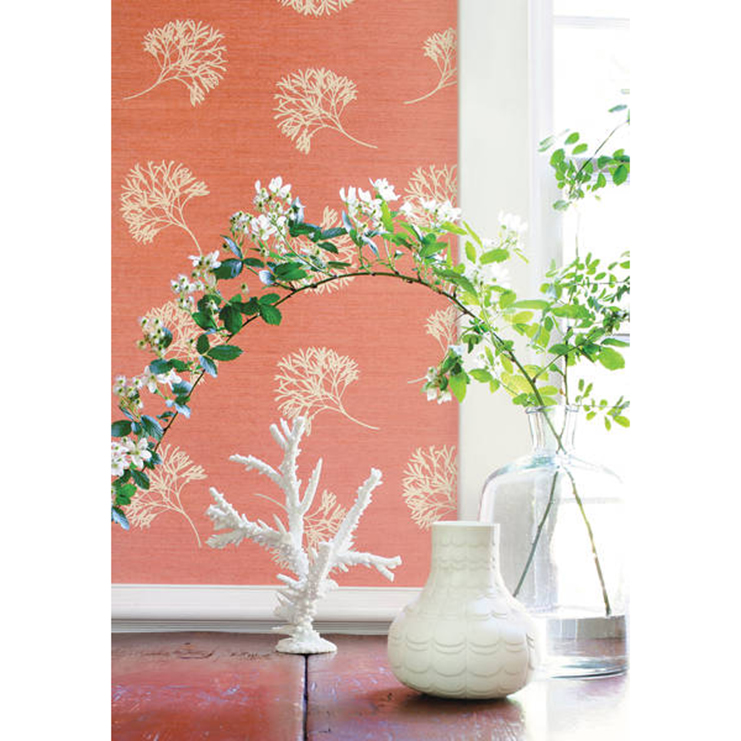 Фото Обои тканевые - Растение - стиль Американский - Бежевые - Купить в Интернет-магазине