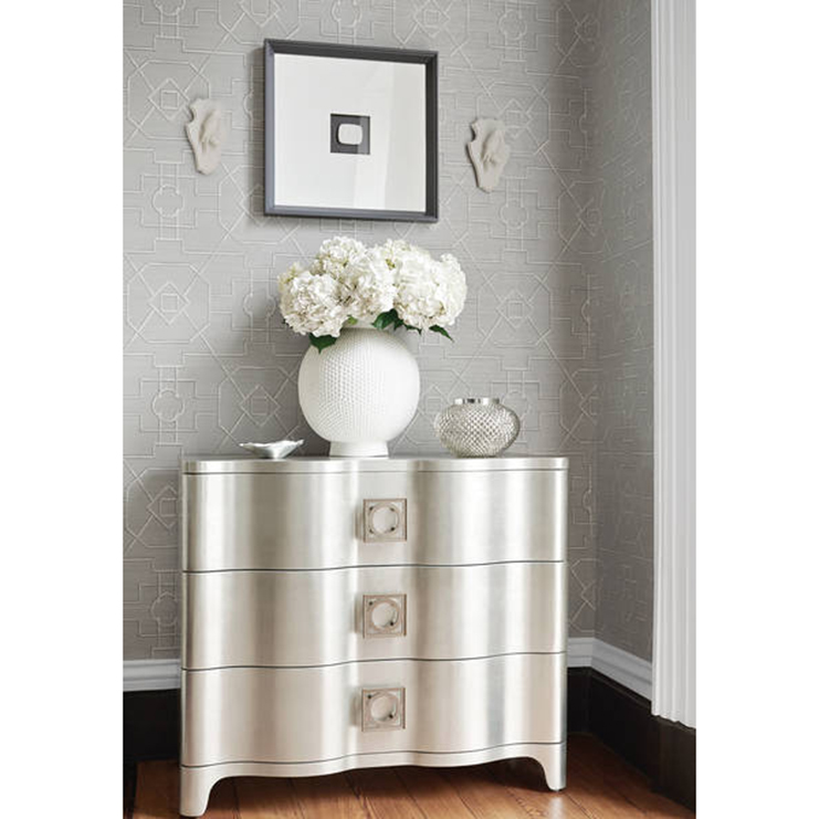 Фото Обои тканевые - Орнамент - стиль Американский - Серые - Купить в Интернет-магазине