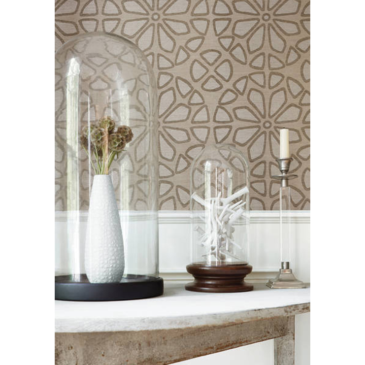 Фото Обои с рисунком - Орнамент - стиль Американский - Коричневые - Купить в Интернет-магазине