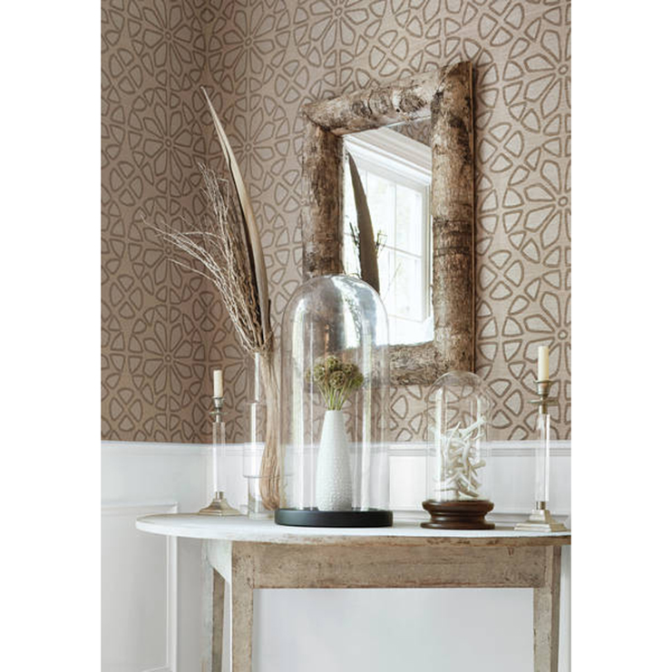 Фото Обои с рисунком - Орнамент - стиль Американский - Коричневые - Купить в Интернет-магазине