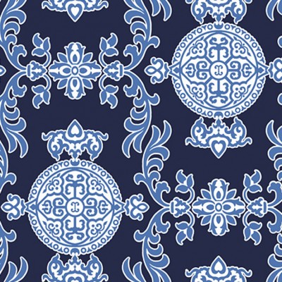 Фото Обои с рисунком - Крупный декор - стиль Американский - Синие - Купить в Интернет-магазине