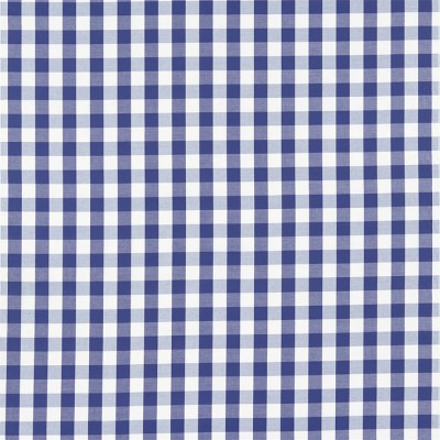 Фото Ткань портьерная с рисунком - Клетка - стиль Английский - Синяя - Купить в Интернет-магазине