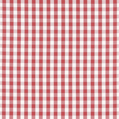 Фото Ткань портьерная с рисунком - Клетка - стиль Английский - Красная - Купить в Интернет-магазине