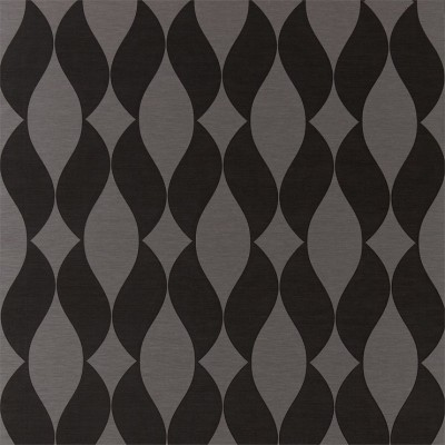 Фото Ткань портьерная с рисунком - Орнамент - стиль Современный - Черный - Купить в Интернет-магазине