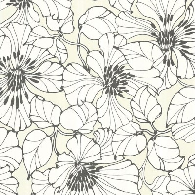 Фото Обои с рисунком - Цветы - стиль Современный - Белые - Купить в Интернет-магазине