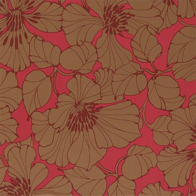 Фото Обои с рисунком - Цветы - стиль Современный - Малиновые - Купить в Интернет-магазине