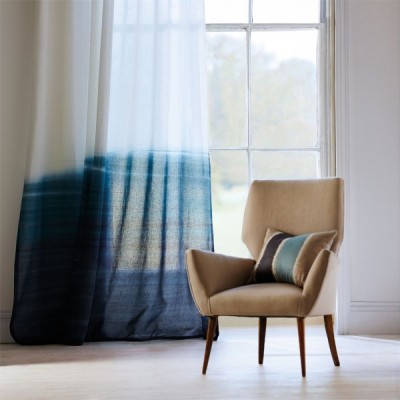 Фото Ткань портьерная с рисунком - Полоски - стиль Английский - Белые - Купить в Интернет-магазине